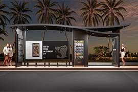 海南不銹鋼智能公交候車亭發(fā)貨案例